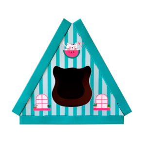 Rascador para gatos Triangular con forma de casa Pelinos