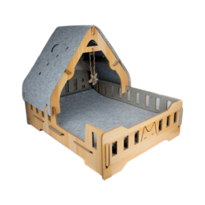Casa de Madera Armable para Gatos